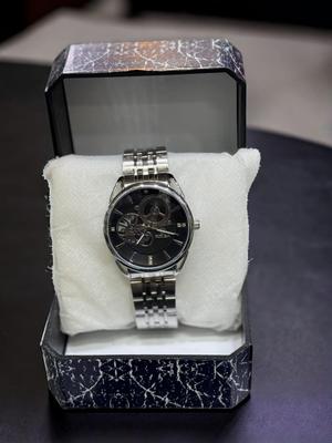 Men's Quartz Analog Watch - Stylish Silver Round Design, 1 Pc