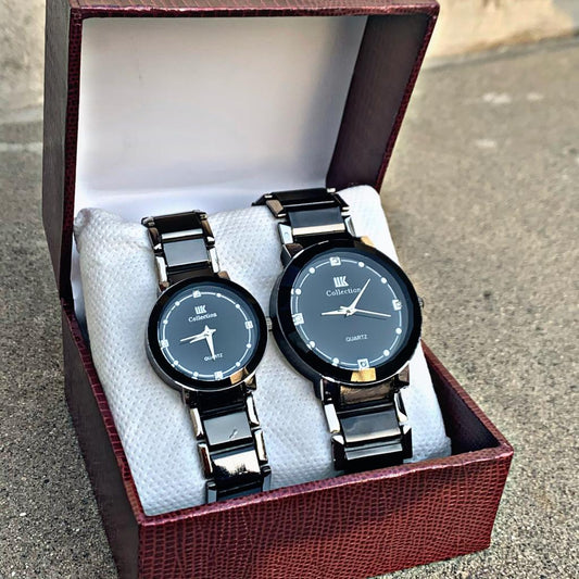 Premium Quality Couple Watch With Stainless Steel